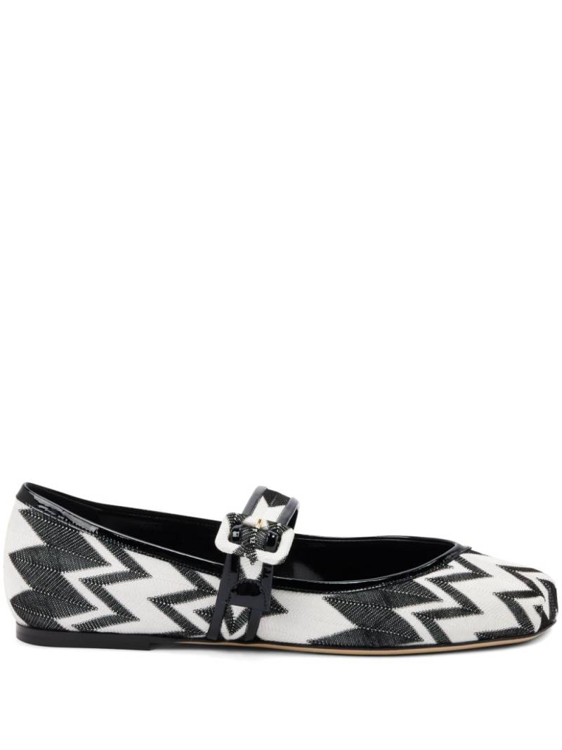 Missoni Zigzag-pattern ballerinas - White von Missoni