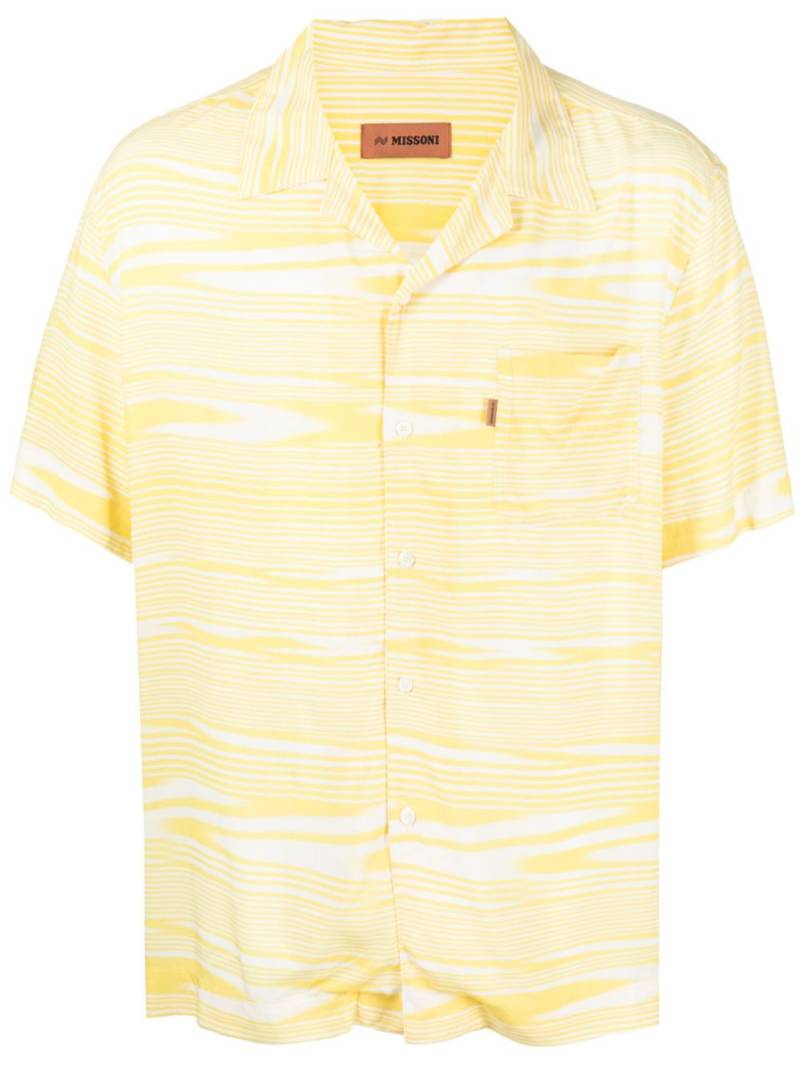 Missoni abstract-pattern short-sleeve shirt - Yellow von Missoni