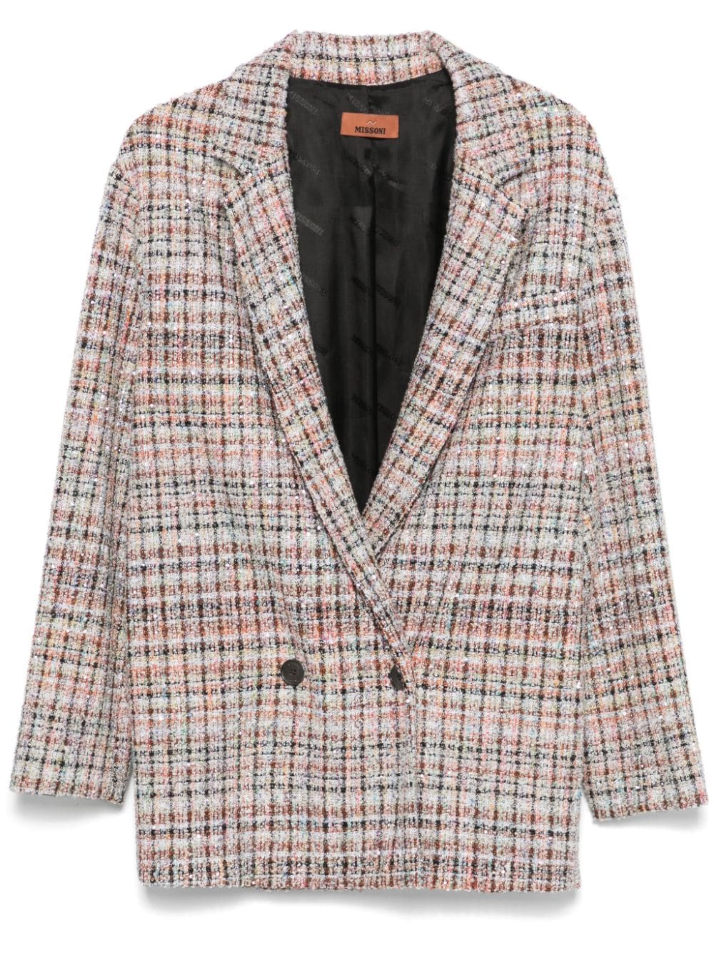 Missoni bouclé checkered blazer - White von Missoni