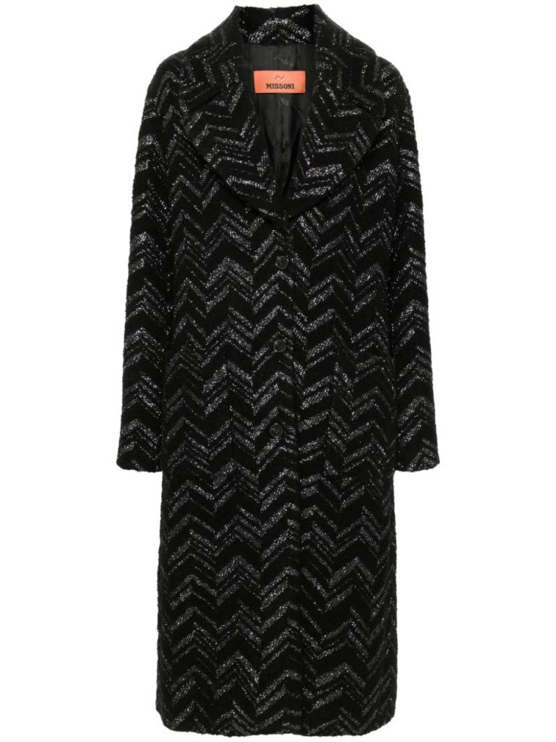 Missoni chevron bouclé coat - Black von Missoni