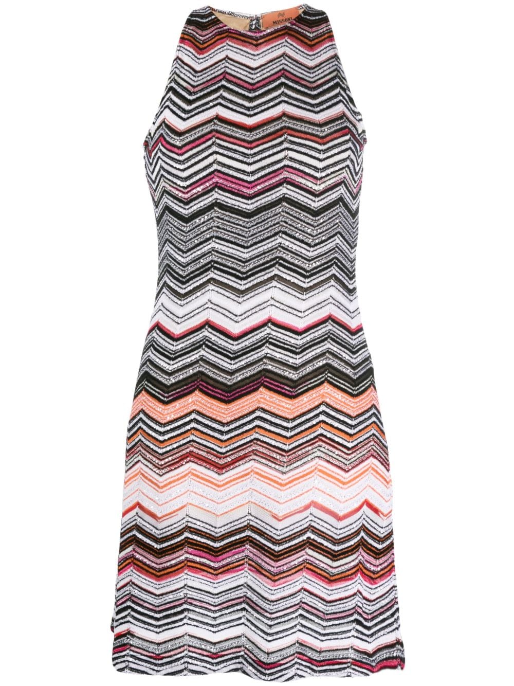 Missoni chevron-knit midi dress - Black von Missoni