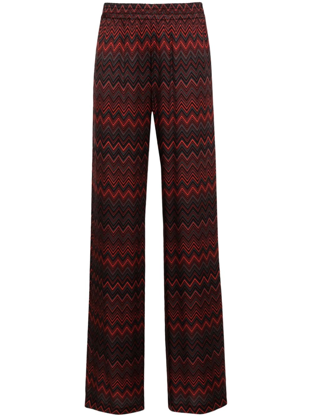 Missoni chevron-pattern satin palazzo pants - Black von Missoni