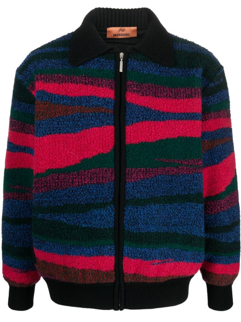 Missoni fleece-texture zip-fastening jacket - Black von Missoni