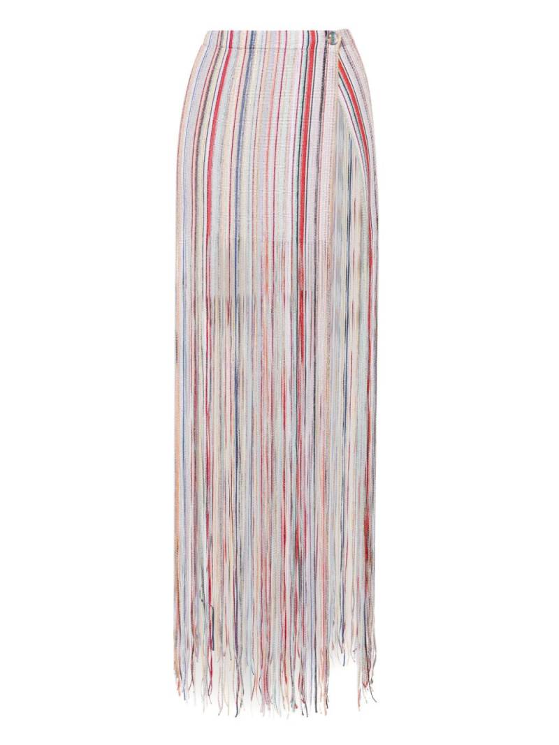 Missoni fringe wraparound crochet skirt - Pink von Missoni