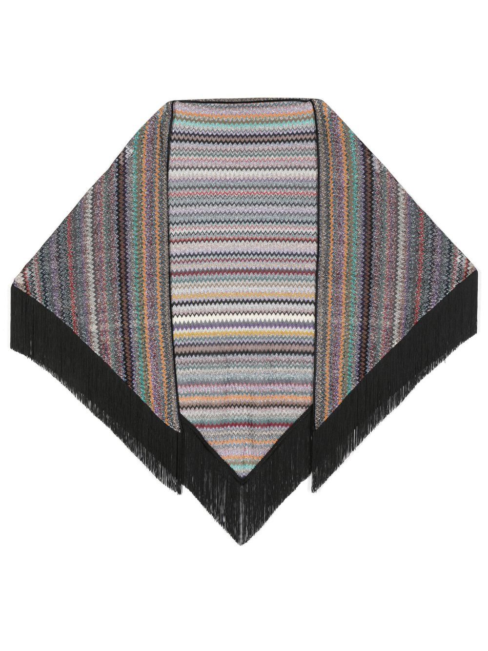 Missoni glitter zigzag-knit scarf - Black von Missoni