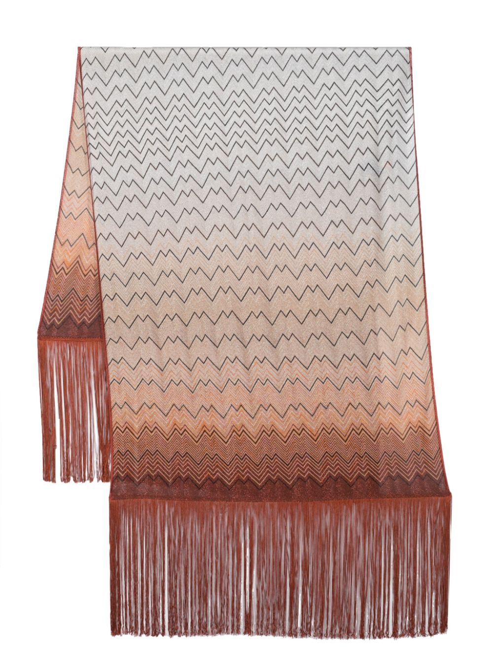 Missoni gradient zigzag-patterned scarf - Black von Missoni