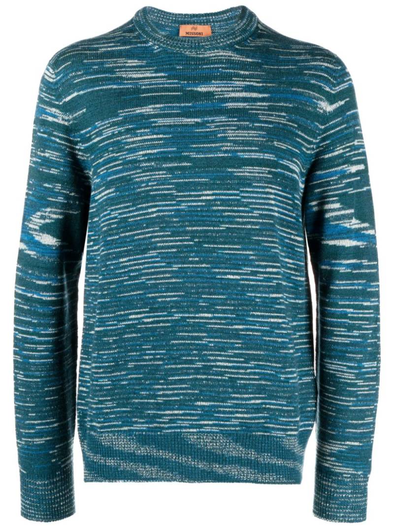 Missoni intarsia-knit striped cashmere jumper - Blue von Missoni