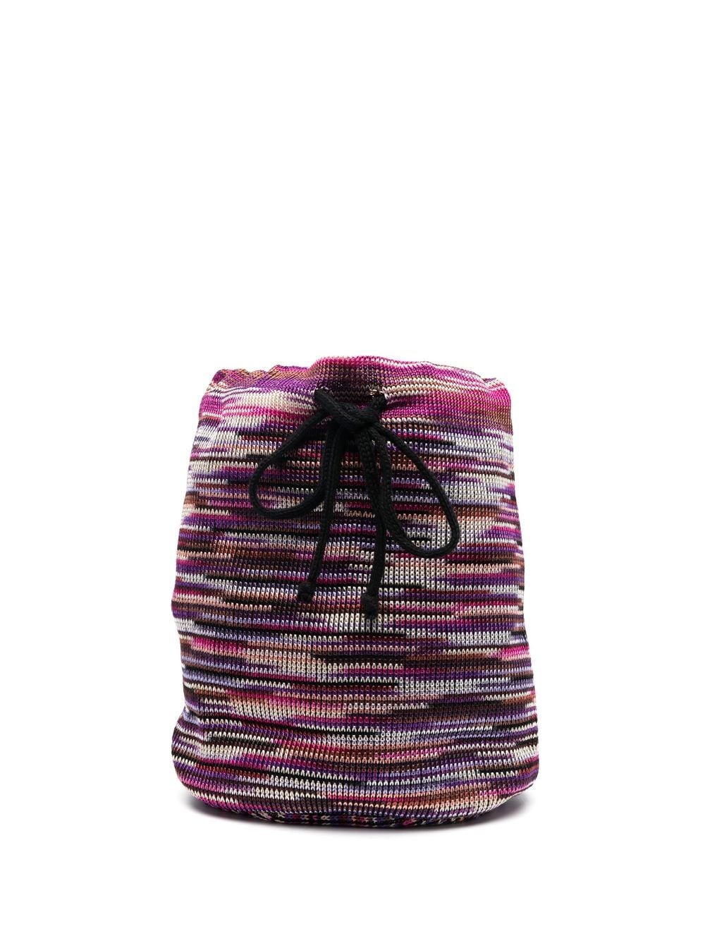 Missoni knitted drawstring bucket bag - Pink von Missoni