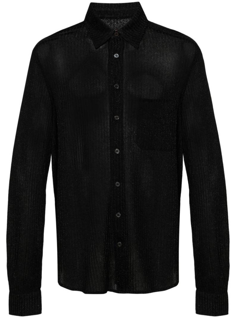 Missoni lamé-effect knitted shirt - Black von Missoni