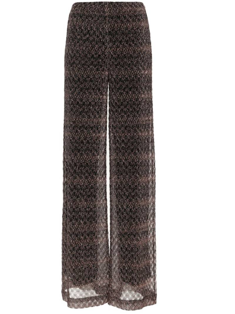 Missoni lamé palazzo trousers - Black von Missoni