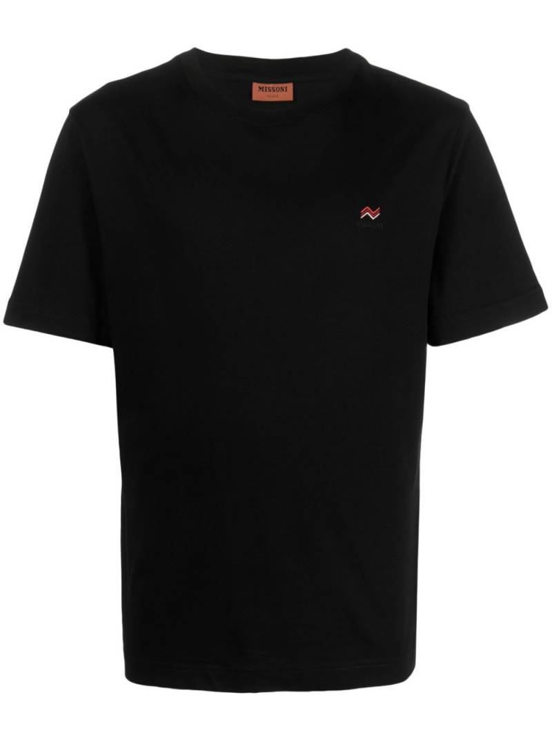 Missoni logo-embroidered cotton T-shirt - Black von Missoni