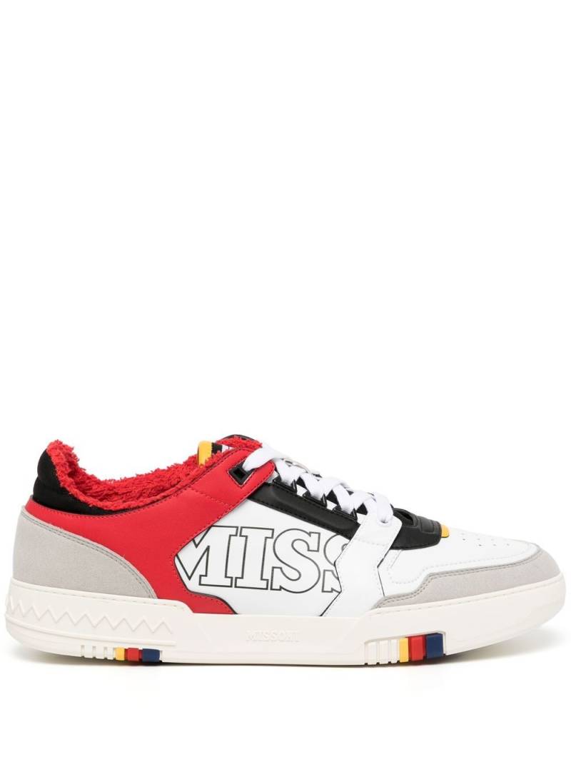 Missoni logo-print leather sneakers - Multicolour von Missoni