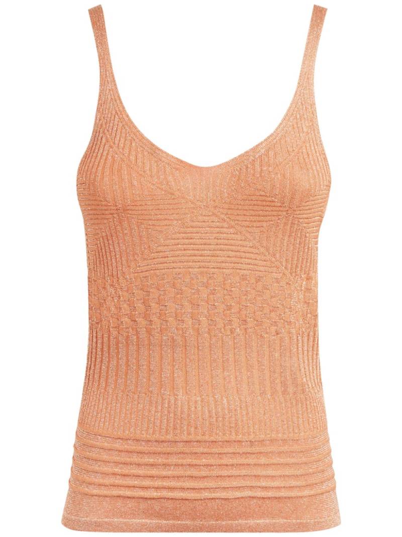 Missoni metallic knitted tank top - Orange von Missoni