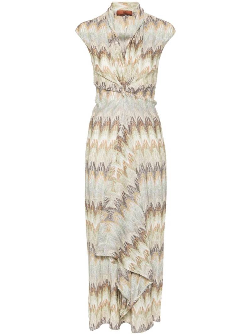 Missoni metallic zigzag maxi dress - Green von Missoni