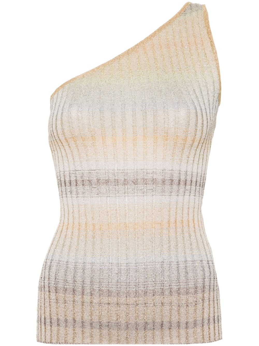 Missoni one-shoulder knitted top - Neutrals von Missoni