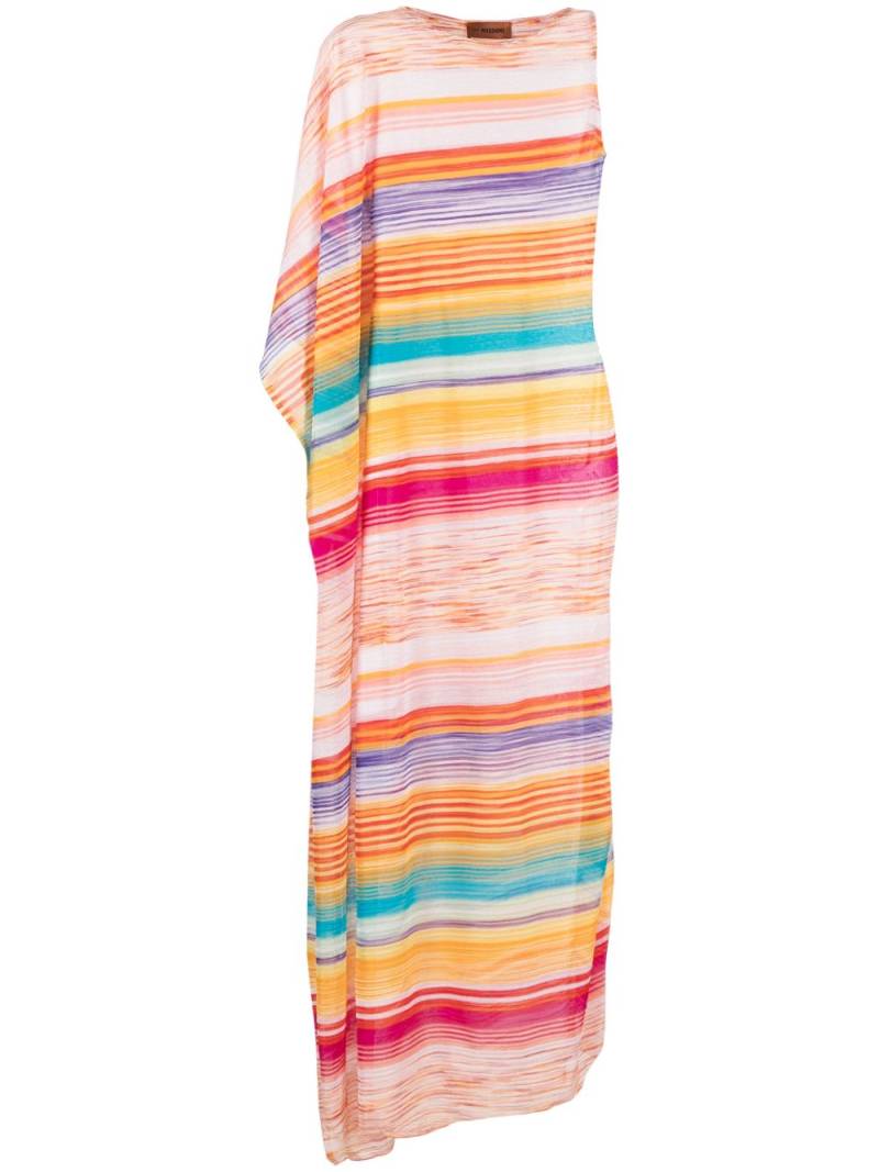 Missoni one-shoulder striped maxi dress - Orange von Missoni