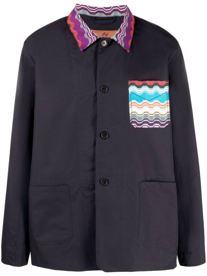 Missoni patch-pockets button-up shirt jacket - Black von Missoni