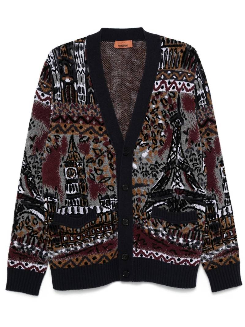 Missoni patterned-jacquard cardigan - Grey von Missoni