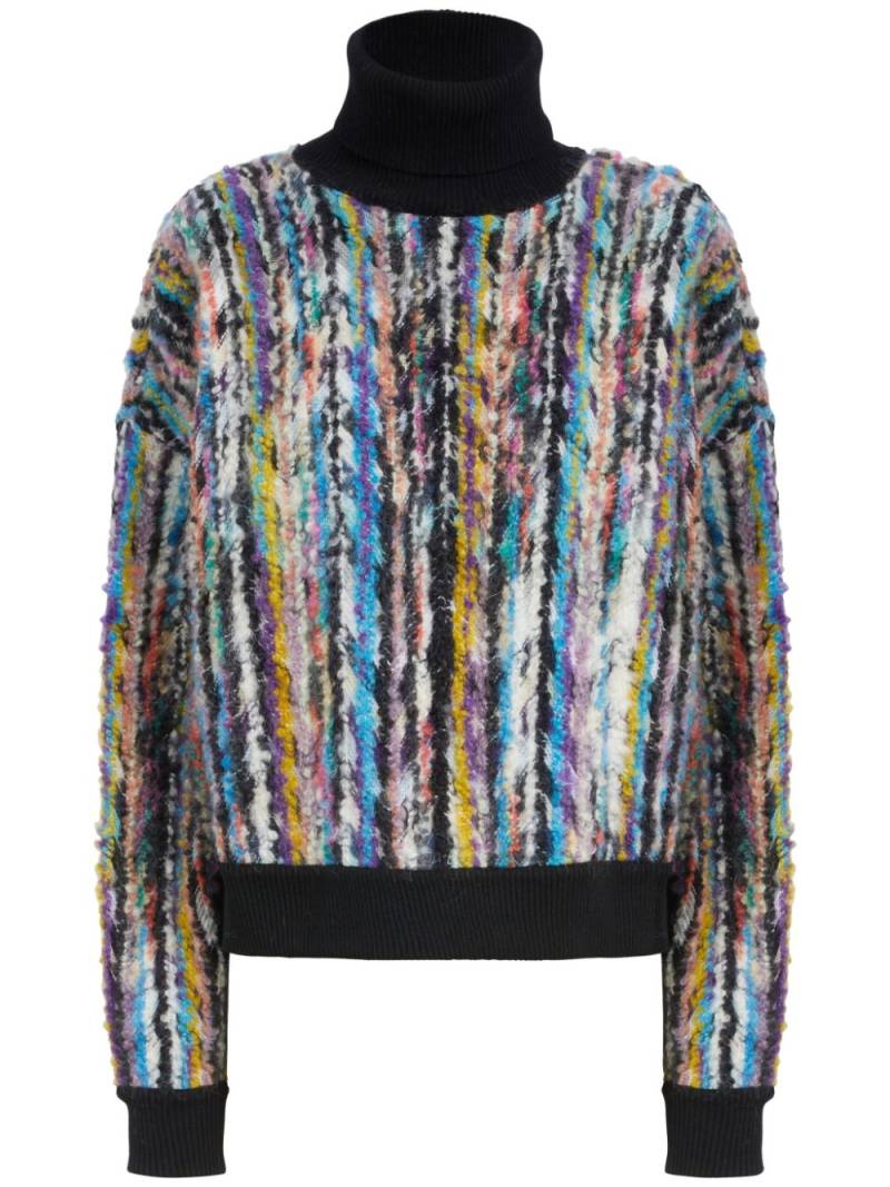 Missoni roll-neck knitted jumper - Black von Missoni