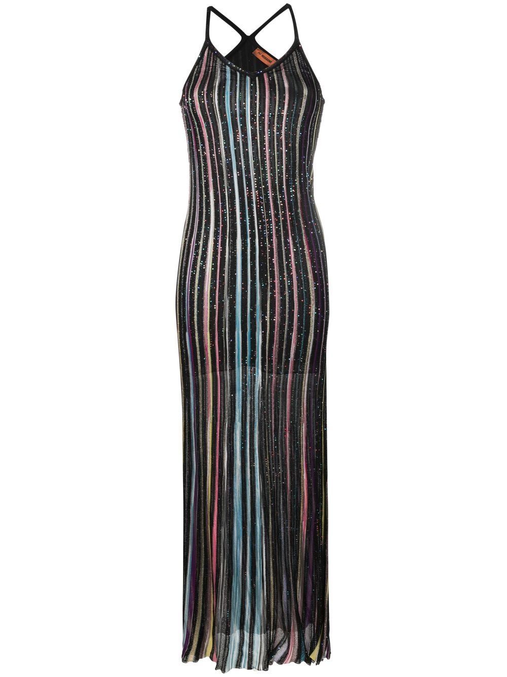 Missoni sequin-embellished pleated midi dress - Black von Missoni