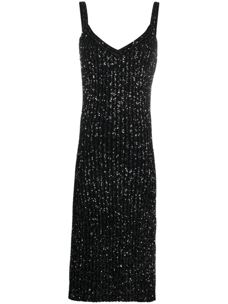 Missoni sequin-embellished ribbed dress - Black von Missoni