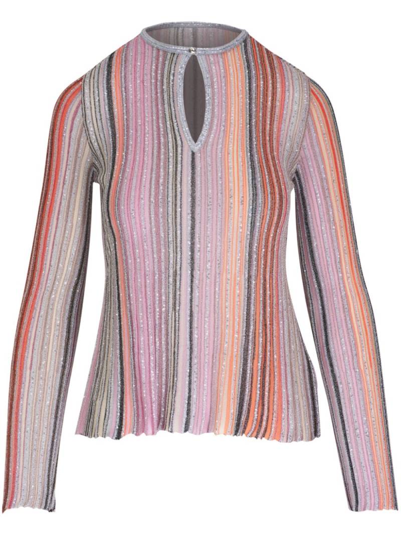 Missoni sequin-embellished ribbed jumper - Pink von Missoni