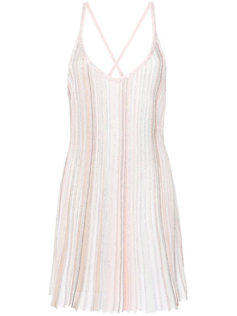 Missoni sequined intarsia mini dress - Pink von Missoni