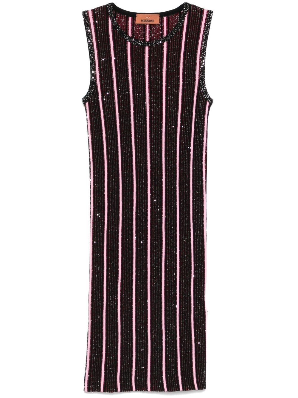 Missoni sequined ribbed mini dress - Black von Missoni