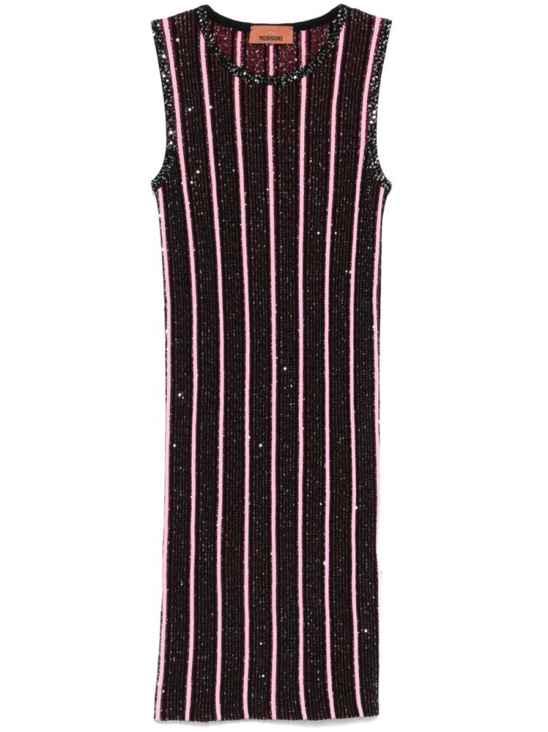 Missoni sequined ribbed mini dress - Black von Missoni