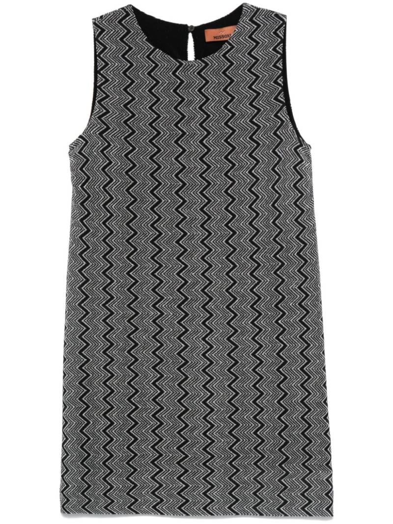 Missoni sleeveless zig-zag mini dress - Black von Missoni