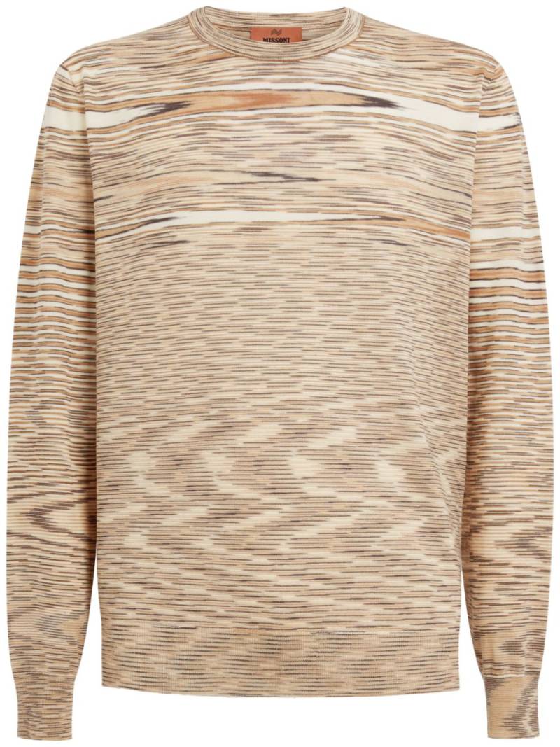 Missoni slub crew-neck jumper - Brown von Missoni