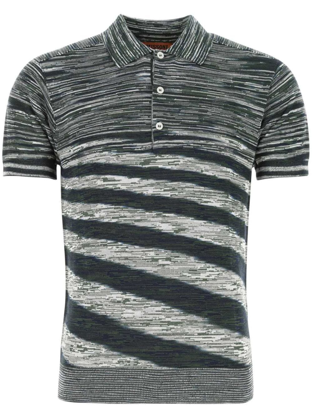 Missoni slub-pattern polo shirt - Grey von Missoni