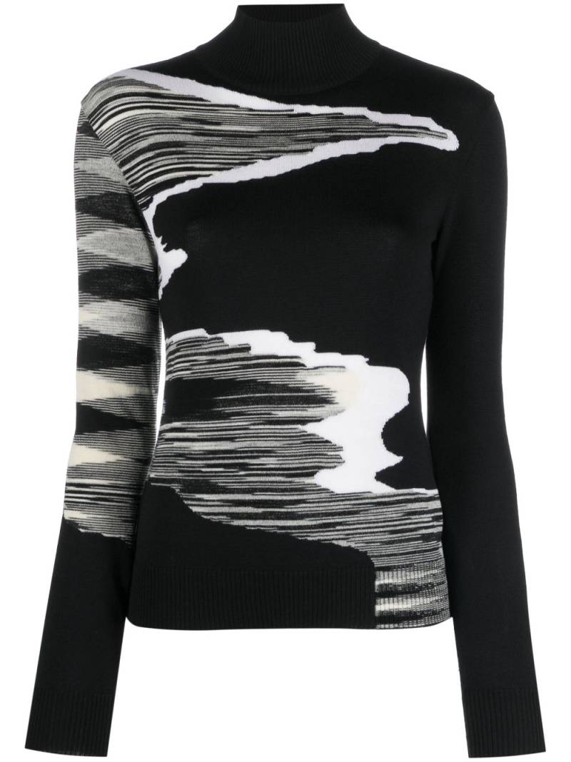 Missoni space-dye intarsia-knit sweater - Black von Missoni