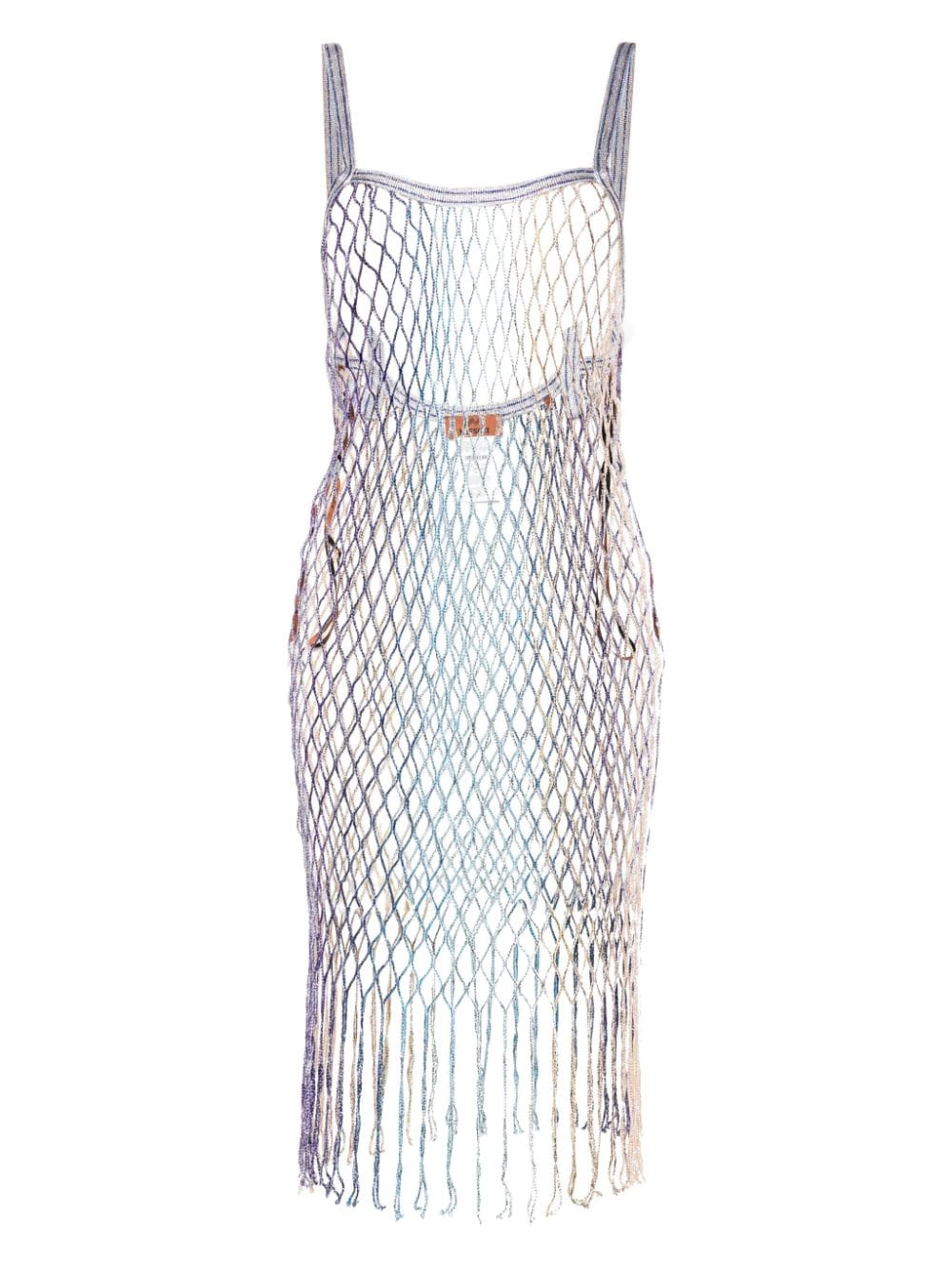 Missoni square-neck mesh beach dress - Blue von Missoni