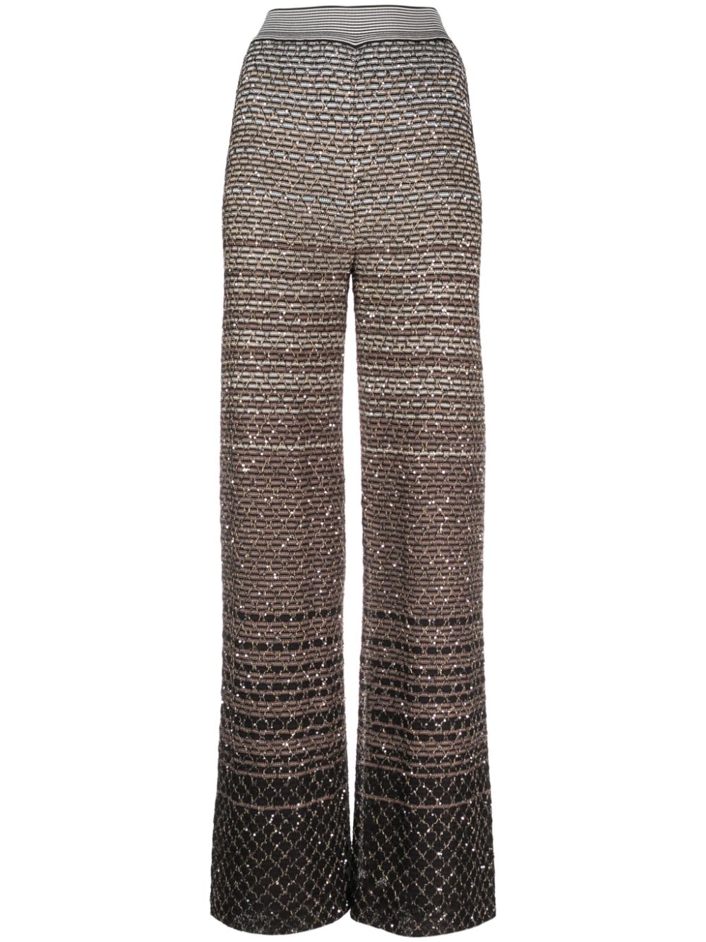 Missoni sequin-embellished straight-leg trousers - Black von Missoni