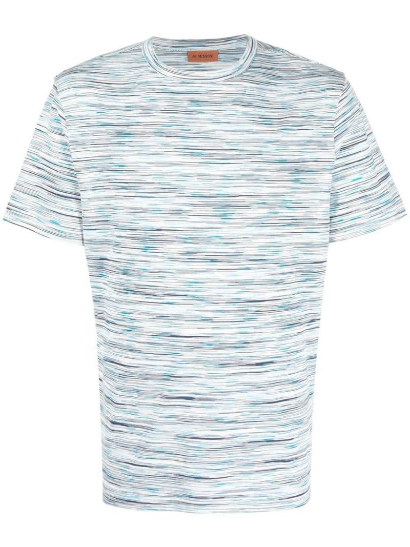 Missoni stripe-print short-sleeved T-shirt - Blue von Missoni