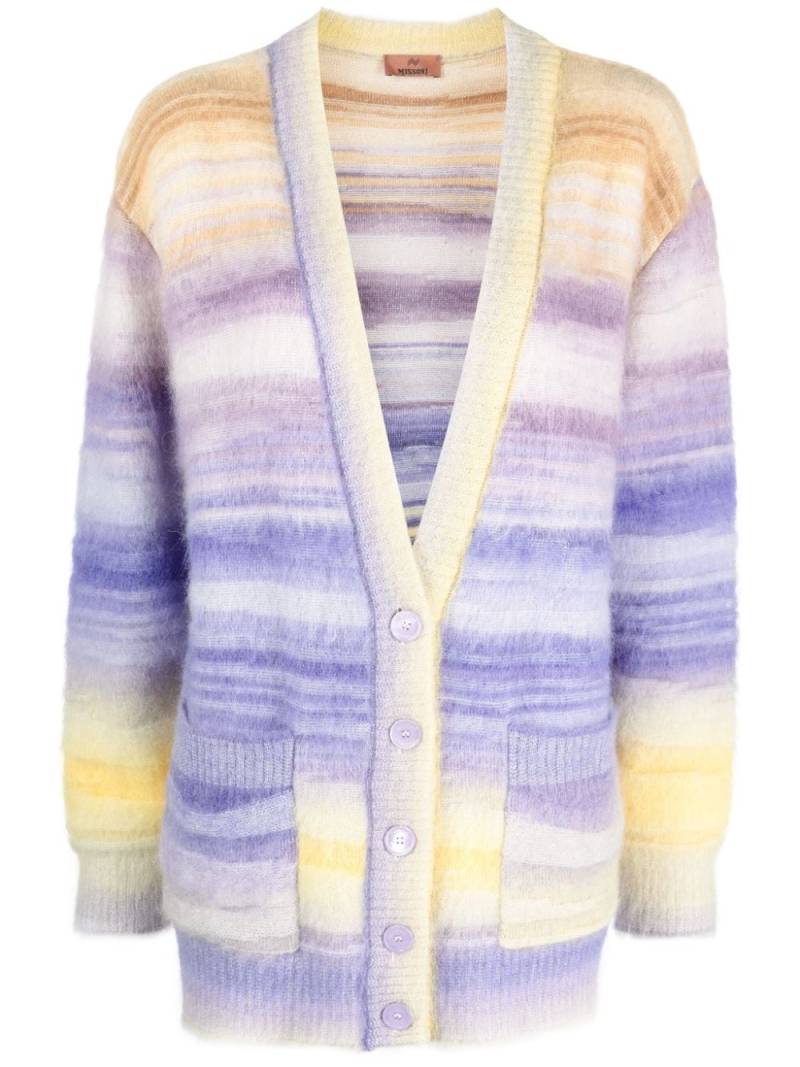 Missoni striped V-neck cardigan - Yellow von Missoni