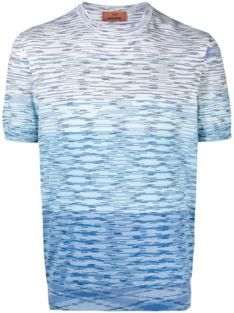 Missoni striped cotton T-shirt - Blue von Missoni