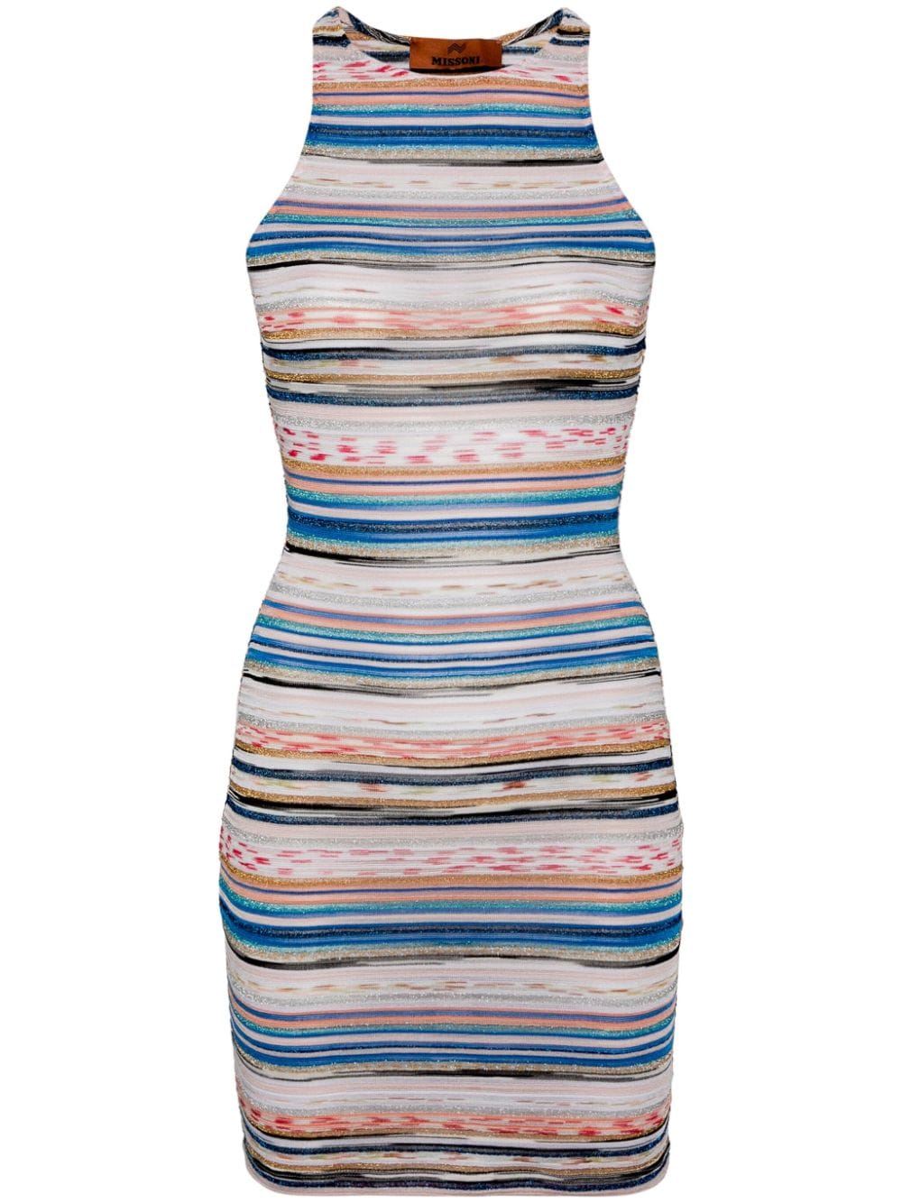 Missoni striped fine-knit minidress - Blue von Missoni