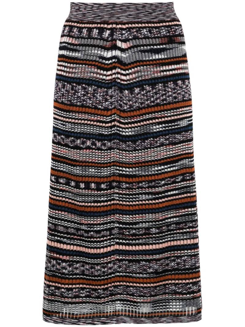 Missoni striped intarsia-knit skirt - Blue von Missoni