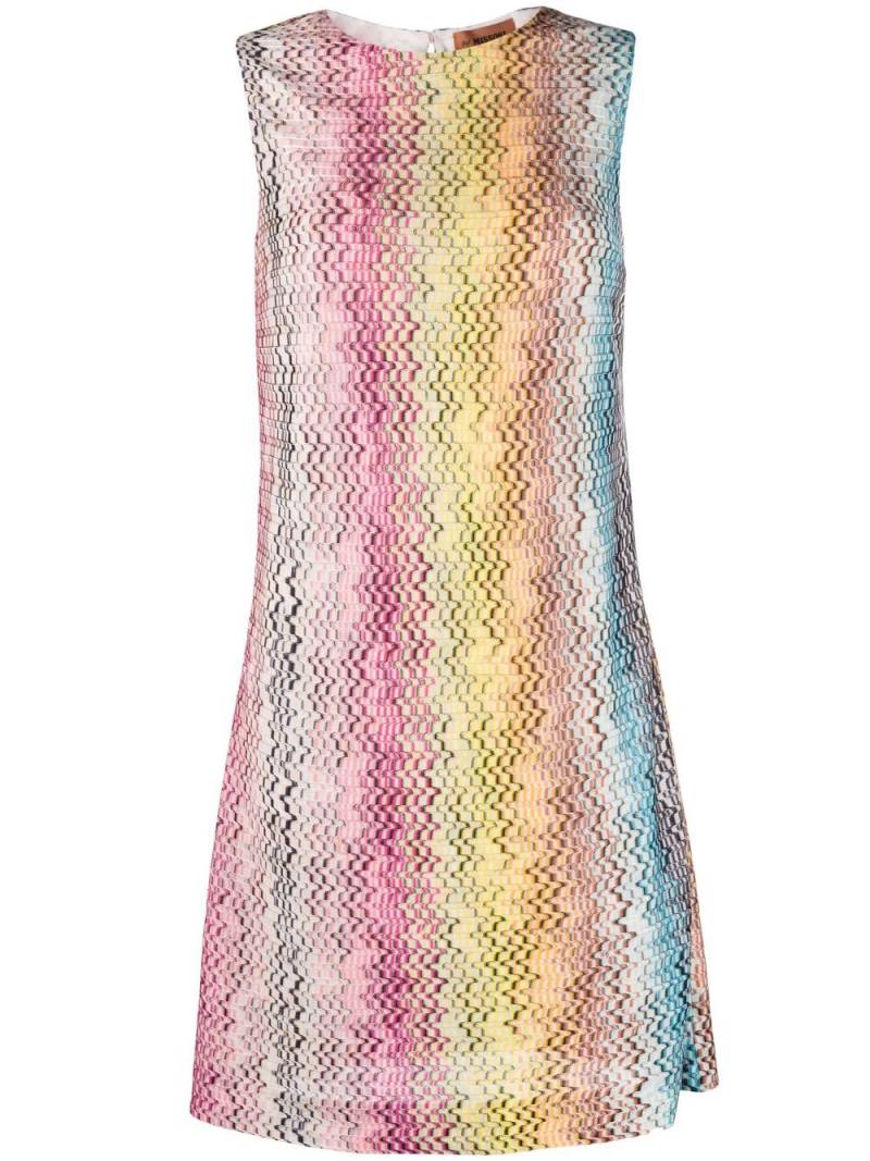 Missoni woven-zigzag shift dress - Yellow von Missoni