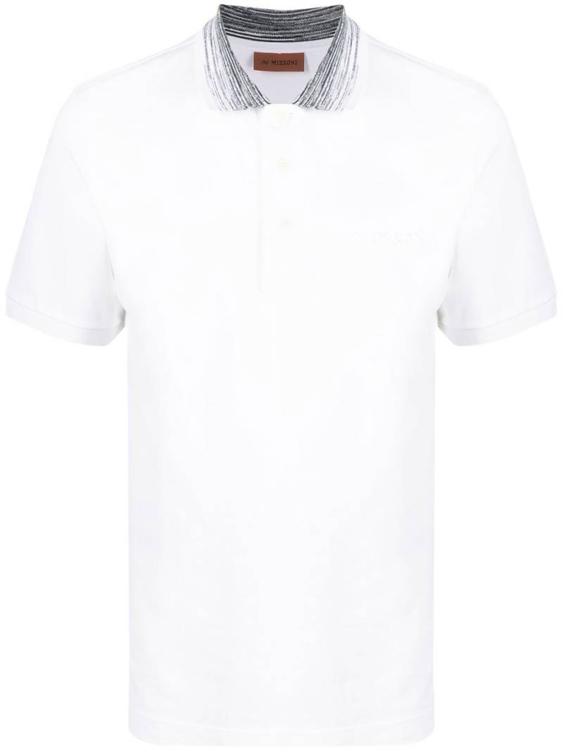 Missoni zig-zag collar polo shirt - White von Missoni