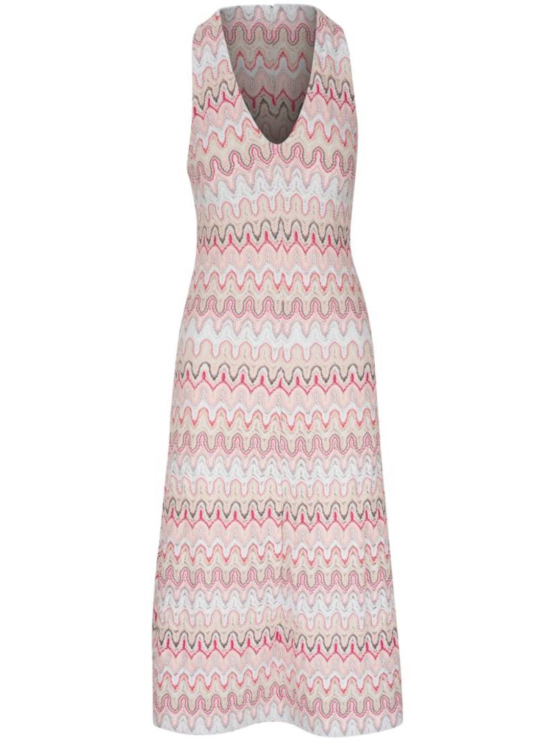 Missoni zigzag a-line dress - White von Missoni