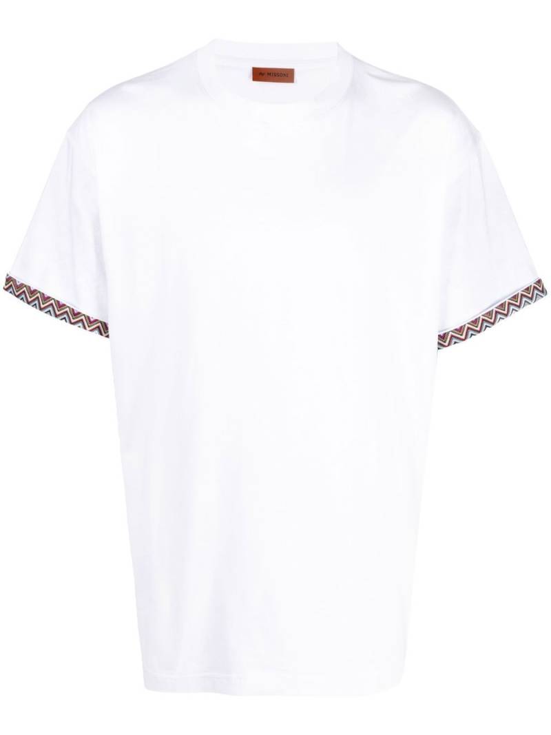 Missoni zigzag-edge detail T-shirt - White von Missoni