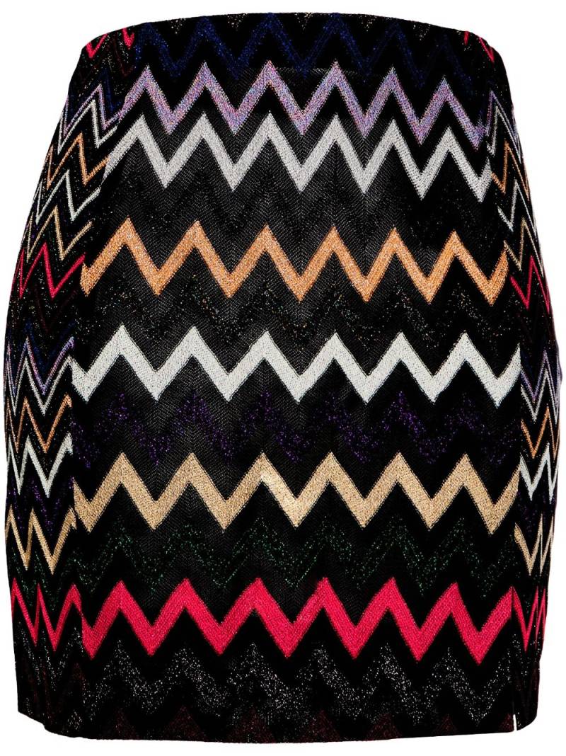 Missoni zigzag crochet-knit miniskirt - Black von Missoni