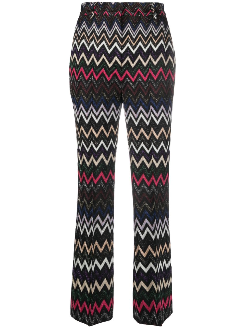 Missoni zigzag knitted trousers - Black von Missoni