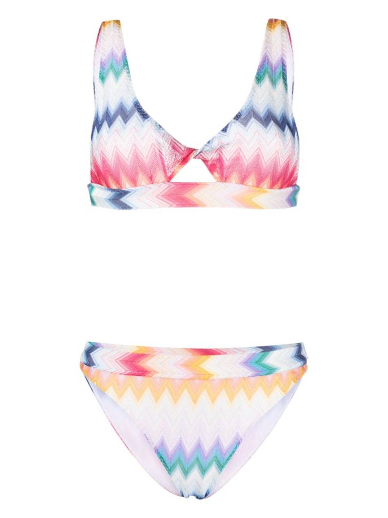 Missoni zigzag lurex bikini - Blue von Missoni