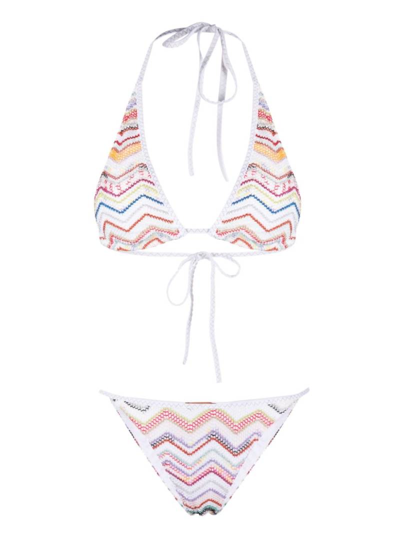 Missoni zigzag lurex bikini - White von Missoni