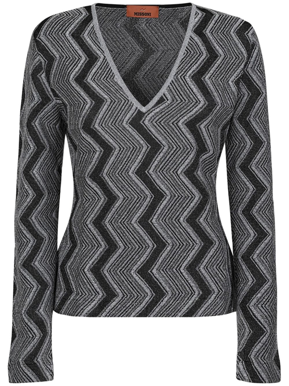 Missoni zigzag metallic jumper - Black von Missoni