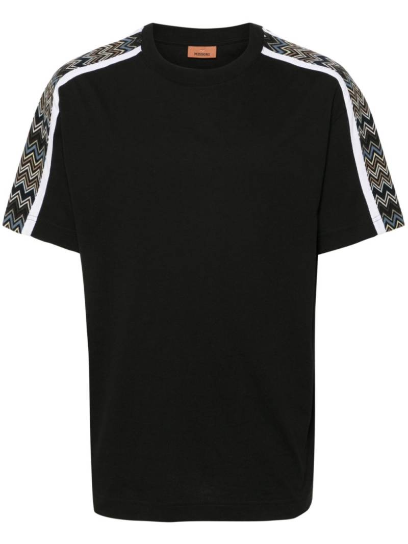 Missoni zigzag-panel T-shirt - Black von Missoni